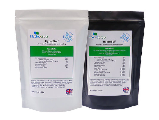 Hydrocrop HydroSol soluble powder complete hydroponic nutrients